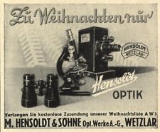 Hensoldt Optische Werke Wetzlar Reklame 1936 Fernglas Mikroskop Kamera Werbung