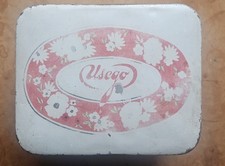 Usego Schweiz Blechdose Metalldose mit Scharnier und Deckel Vintage