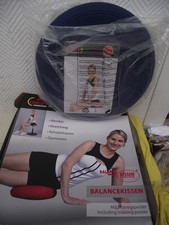 Dittmann Body Concept rundes Balancekissen blau Durchm 33cm + Übungsposter NEU2