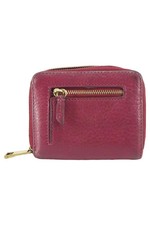 FOSSIL Damen Geldbörse Leder Rot Portemonnaie Brieftasche Modern