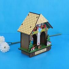 Wetterhaus, Wald Wetter Haus mit Mann und Frau, Chalet Barometer Wetterhäuschen