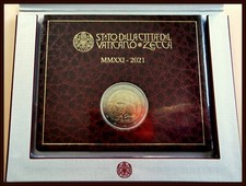 Vatikan 2 Euro Gedenkmünze 2021 -700. Todestag von Dante Alighieri- in Folder BU
