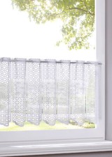 1er-Pack Scheibengardine Gr. 1 H28/B100 cm Weiß Gardine Vorhang Neu