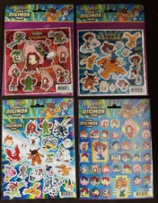 4 x Digimon Sticker groß