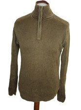 Marlboro Classics Rippstrick Pullover 1/4 Zip Freizeitpullover ca. G L  Braun