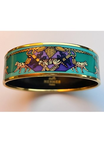 Hermes emaille armreif grün - armreif, *grün