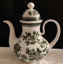 Porzellan Kaffeekanne Seltmann Weiden - Patricia grüne Blumen - In Echt Glasur