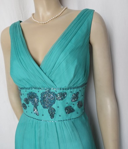 Seidenkleid grün hochzeit - seidenkleid,