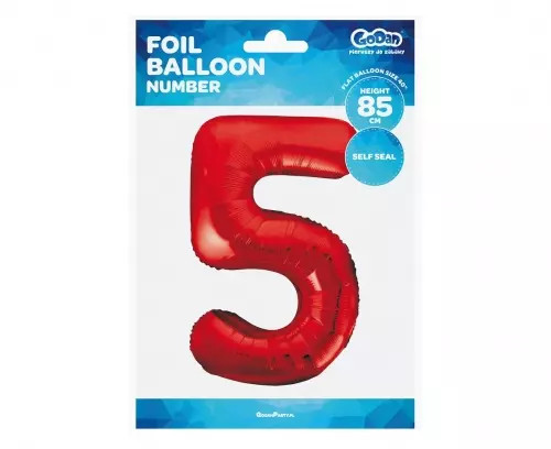 Balon foliowy cyfra - balon, 5