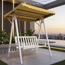 Hollywoodschaukel Weiß Grau