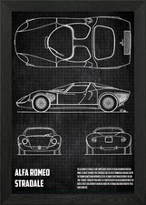 Alfa romeo stradale - romeo, gerahmtes