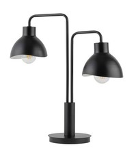 Wohnzimmer Tischlampe Metall Lesen E27 2-flammig 48 cm dekorative Tisch Leuchte