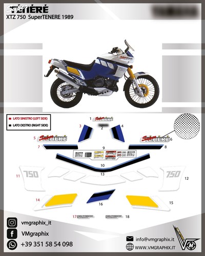 Aufkleber xtz 750 - xtz, supertenere