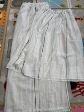 Vorhang Set 2 Stück Weiss Schwarz Gebraucht