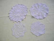 Vier Deckchen, Häkeldeckchen Kunststricken Vintage Handarbeit