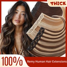9A Echthaar Clip In 100% Remy Extensions DICK Remi Haarverlängerung Eine Tresse
