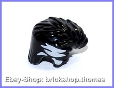 Lego Haare Mann schwarz Strähne - 23186pb01 - Headgear Hair Black - NEU / NEW