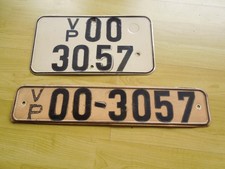 5 Stück originale DDR Nummernschilder, Autokennzeichen, gebraucht