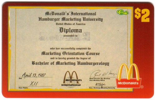 Mcdonald 1996 hamburger - 1996,