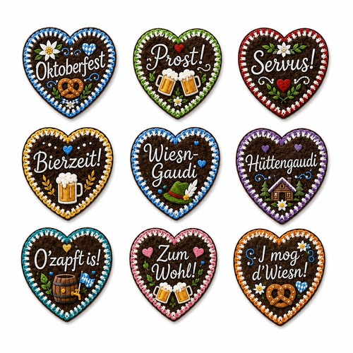 9pcs pin anstecker oktoberfest - anstecker,