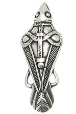 925 Silber Wikinger Rabe