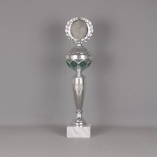 Pokal silber grün - 33, cm