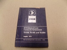 Bedienungsanleitung MZ Motorräder TS125, TS 150 und TS 250
