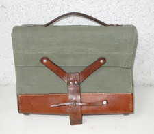 Schweizer Militär  - Magazintasche  -  1964  - dickes Leder mit Canvas Stoff