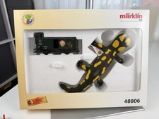 Steiff Tier 48806 Sammler Märklin Salamander mit Waggon Top Zustand 