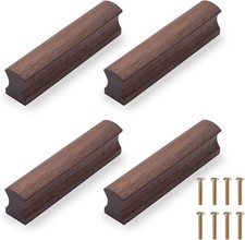 4 Stück Schrankgriffe Holz