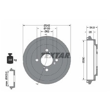 2x Textar Bremstrommel