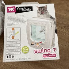 Ferplast Swing 7 Katzenklappe / Tür magnetisch - weiß