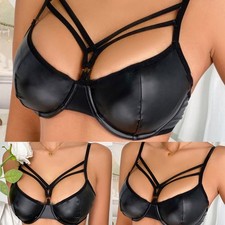 BH Spitze PU Leder BH Regulär