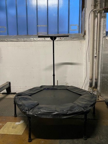 Fitness trampolin mit - fitness, griff