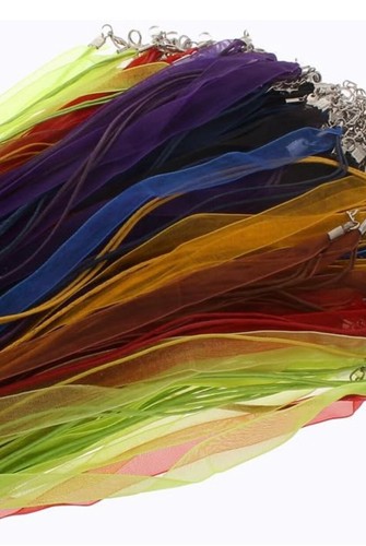 Organza kette reihig - organza-kette, 5-reihig