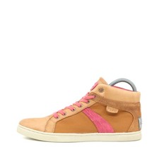 PLDM by Palladium Damen High-Top Schnürschuhe Braun Pink Textil Sneaker EU 37