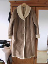 Lands End Mantel mit Teddyfell-Futter, beige Gr. L / 14-16