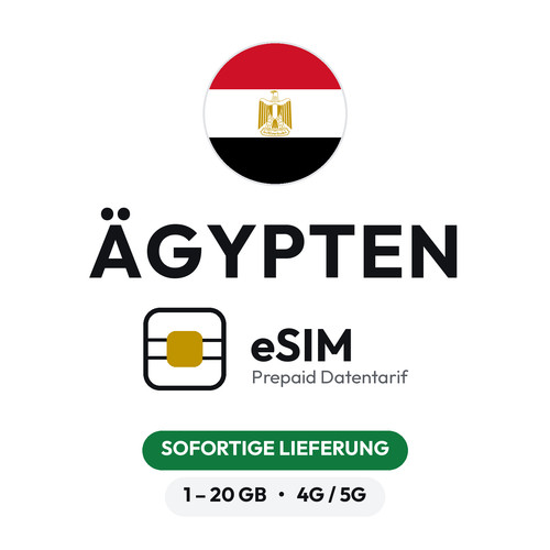Esim ägypten prepaid - prepaid, 1-20gb