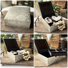 ZARA HOME Schmuckschatulle in Salbei (HxBxT) 7,5x20x20 cm mit Spiegel NP:39,95€