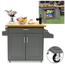 Küchenschrank Küchenwagen Rollbarer Servierwagen Kücheninselwagen Küchentrolley#