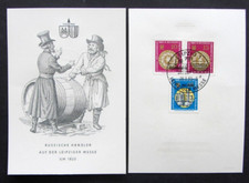 Briefmarken DDR 1965 Gedenkblatt Leipziger Messe Mi. 1090-1092 mit Sonderstempel