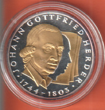 1994 BRD Johann Gottfried Herder 10 DM mit Goldapplikation