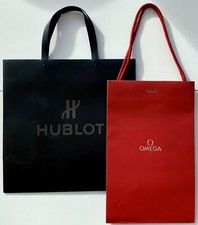 Papiertüten Geschenkverpackung Papiertasche Sammlerstücke Marke OMEGA HUBLOT