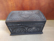 Antikes Holzkästchen Schatulle geschnitzt Truhe Kiste Kasten Handarbeit