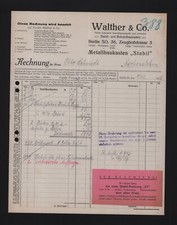 BERLIN, Rechnung 1927, Walther & Co. Stabil-Rekord-Baukasten