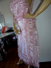 sissy Glasorganza Rüschen Schürze Nylon Negligee rosa one size Zofe