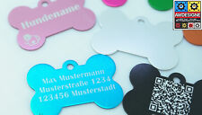 Hunde, Katzen, Tiermarke inkl. Schlüsselring mit Gravur QR Code
