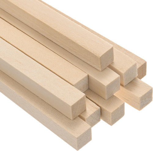 Pack holz vierkantstäbe - 10-pack,