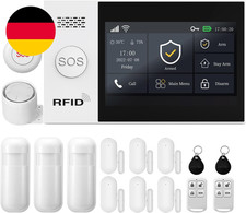 XNY Voller Touchscreen Funk Alarmanlage Haus, Haus Alarmanlage Komplett Set, GSM