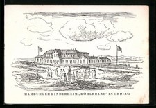 Künstler-AK Ording, Hamburger Kinderheim Köhlbrand 